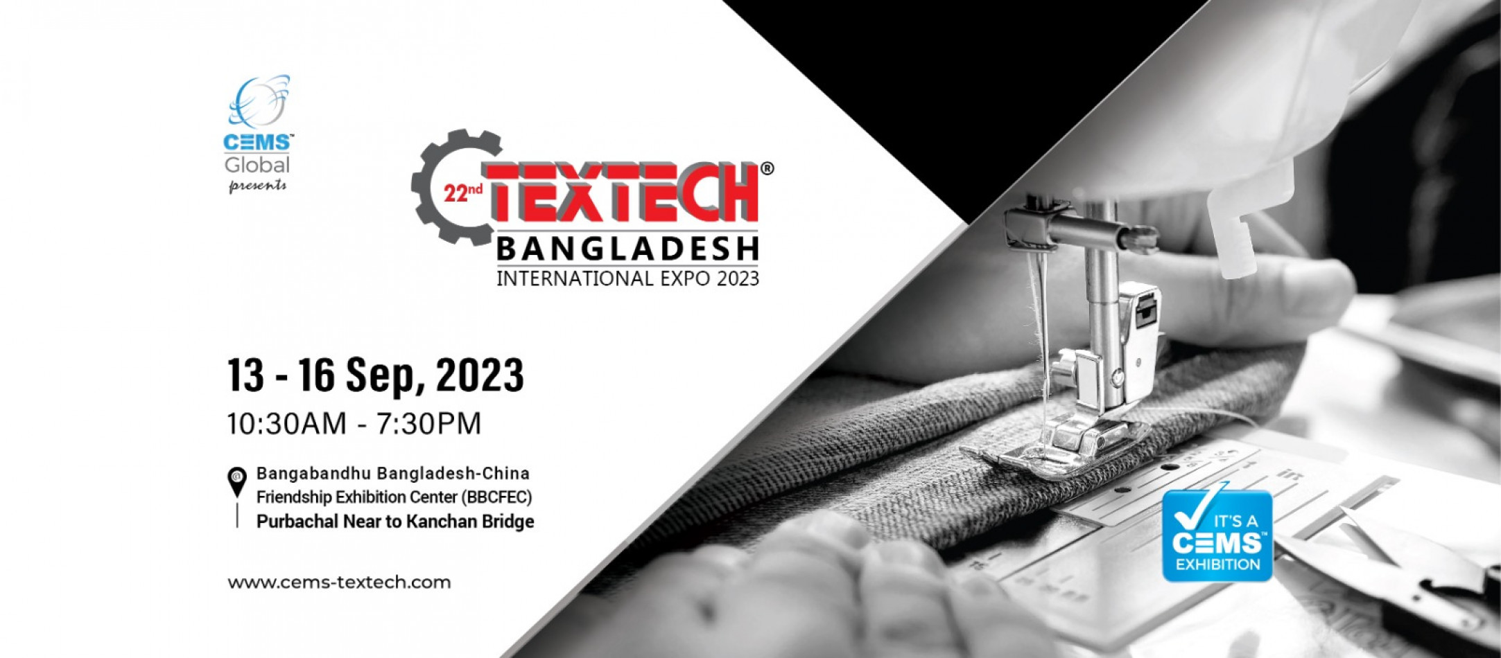 CEMS-Global USA's Bangladesh edition of the Textile Series of Exhibitions from 13 to 16 September 2023